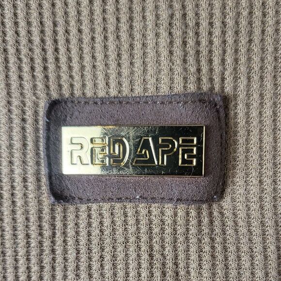 Red Ape Striped Ribbed Long Sleeve Shirt Black Brown Gray White Mens 3xl - Picture 3 of 6